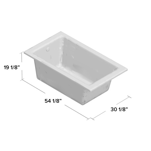 54" x 30" Drop In Soaking Fiberglass Bathtub & Reviews AllModern